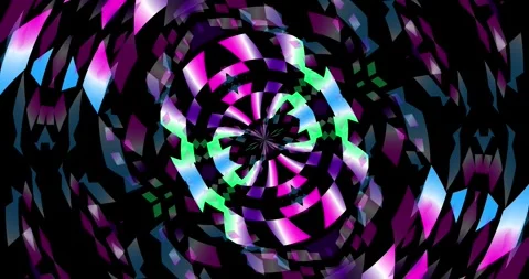 A glowing kaleidoscope of multicolored light rays Stock Footage 336792041