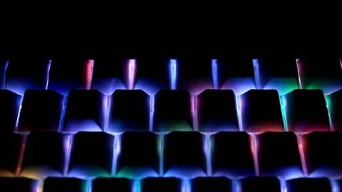 Glowing Keyboard Stock Footage 149343969