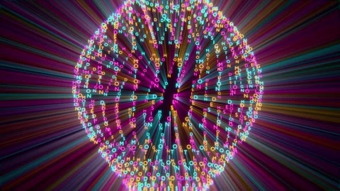 Glowing Kinetic Typography Light Burst Abstract Motion Graphics Animation. 4K Stock Footage 339930082