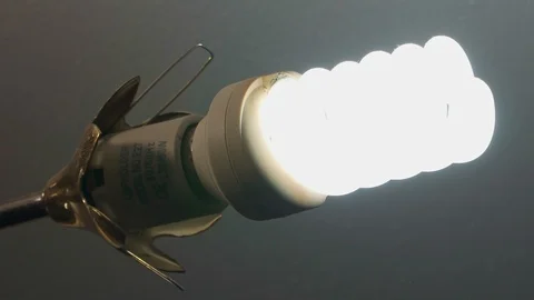 Glowing lamp near the ceiling Stock Footage 106728966