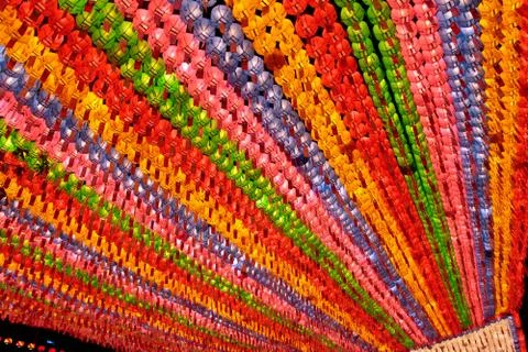 Glowing lanterns Stock Photos