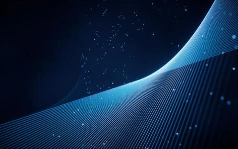 Glowing laser lines, abstract background, 3d rendering. Stock Illustration