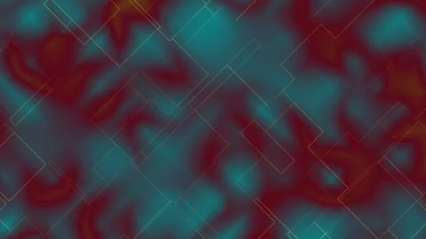 Glowing lava-like digital texture with red, cyan and golden colors forming fluid Stock Footage 320089370