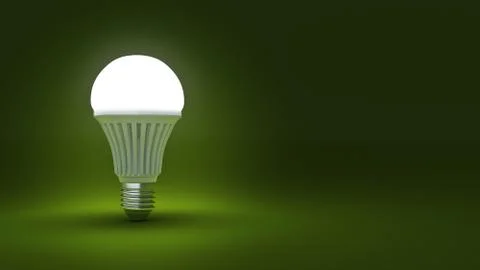 Glowing LED bulb. 3d rendering Stock Illustration