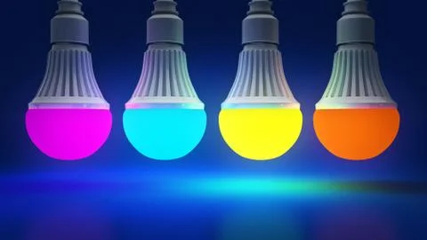 Glowing LED bulb. 3d rendering Stock Illustration