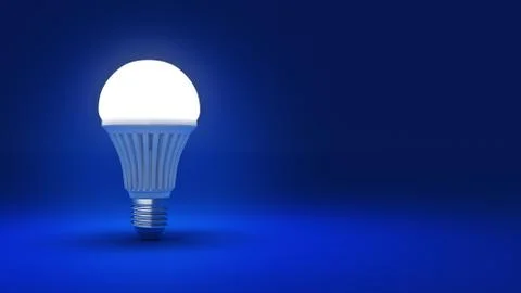 Glowing LED bulb. 3d rendering Stock Illustration