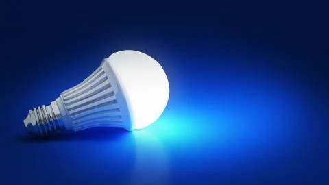 Glowing LED bulb. 3d rendering Stock Illustration