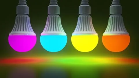 Glowing LED bulb. 3d rendering Stock Illustration