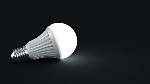 Glowing LED bulb. 3d rendering Stock Illustration