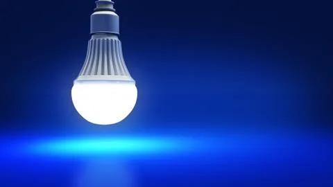 Glowing LED bulb. 3d rendering Stock Illustration