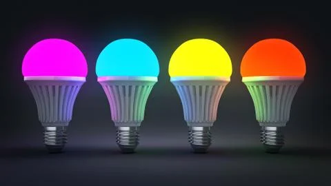 Glowing LED bulb. 3d rendering Stock Illustration
