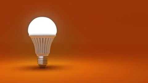 Glowing LED bulb. 3d rendering Stock Illustration