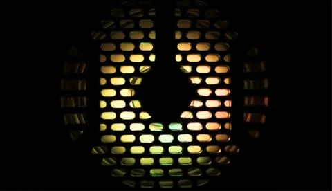 Glowing led lights in the dark Stock Photos