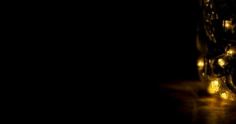 Glowing led lights inside a jar Stock Footage 99915456