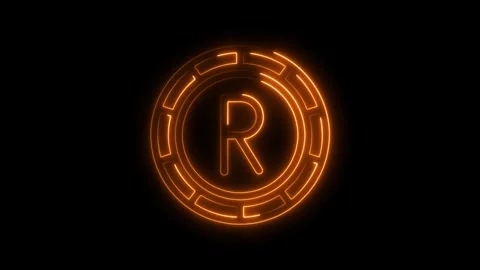 Glowing letter r animation with circular... | Stock Video | Pond5
