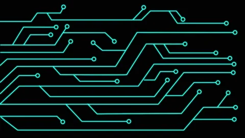 Glowing Light blue color Motherboard circuit pattern background Stock Footage 204731253
