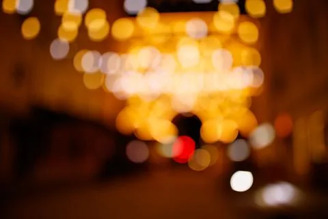 Glowing light bokeh effect with warm tones Stock Photos