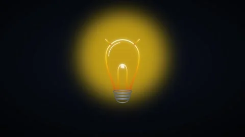 Glowing light bulb animation: concept of innovation, creative ideas, and pr.. Stock Footage 337552979