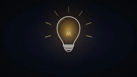 Glowing light bulb animation: concept of innovation, creative ideas, and bu.. Stock Footage 337564090