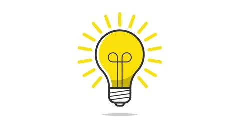 Glowing Light Bulb animation representing business idea or innovation Video stock 309772690