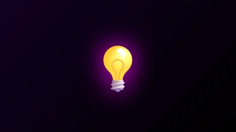 Glowing light bulb animation representing creative ideas Stock-Footage 345373402
