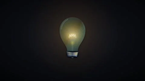 Glowing light bulb flickering in darkness, concept of innovation and creati.. Stock Footage 337563906