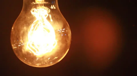 Glowing light bulb Stock Footage 24805169