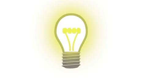 Glowing light bulb Stock Footage 80645677