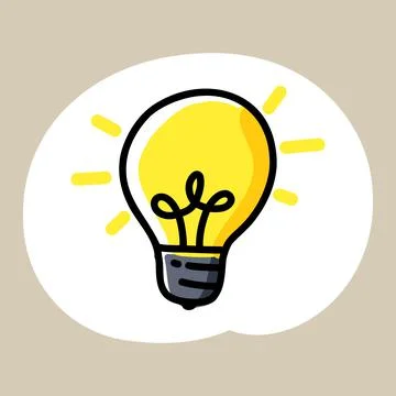Glowing light bulb icon Stock Illustration