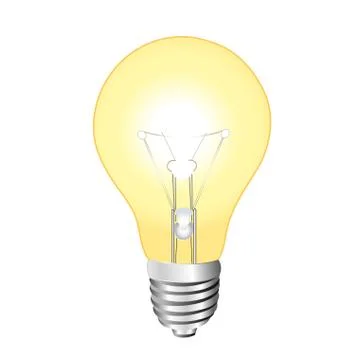 Glowing light bulb Stock Illustration
