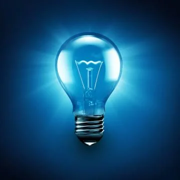 Glowing light bulb Stock Illustration