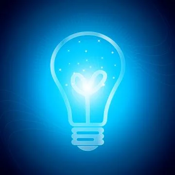 Glowing light in the bulb Stock Illustration