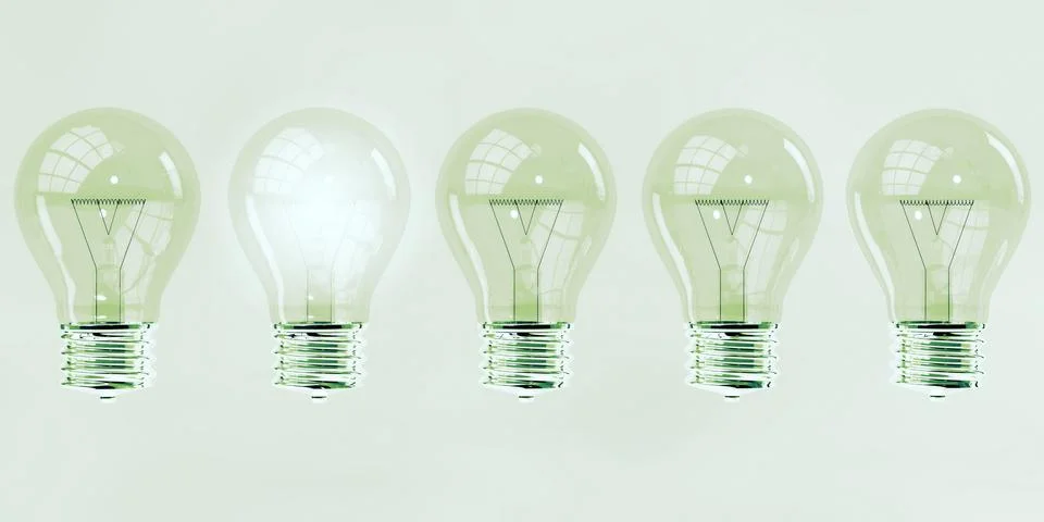 Glowing Light Bulb Stock Illustration