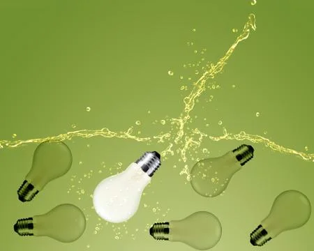 Glowing Light bulb Stock Photos