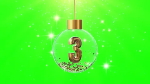 Glowing light bulbs with gold numbers on green background Stock Footage 337447891