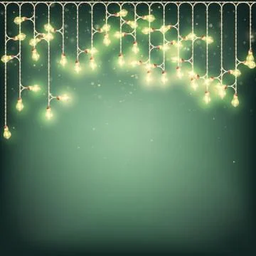 Glowing light bulbs new year christmas background. EPS 10 vector Ilustración de archivo