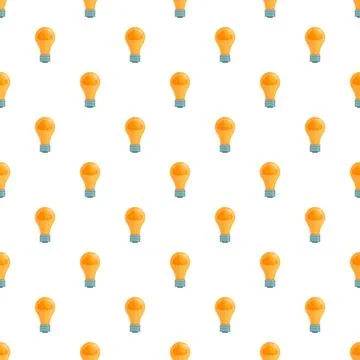 Glowing light bulbs pattern representing ideas and creativity Stock Illustration