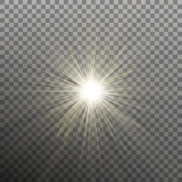 Glowing light burst effect with on transparent background. EPS 10 vector 스톡 일러스트