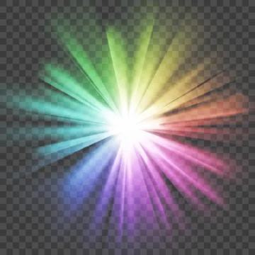 Glowing light burst Illustrazione stock