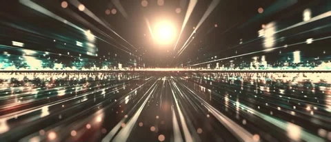 Glowing light with cenimatic horizontal motion background Stock-Footage 261253836