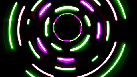 Glowing light circles rotating, Stock Footage 96120704