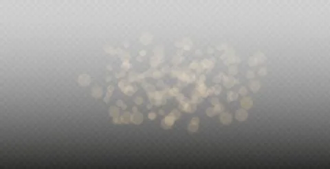 Glowing light effect with glitter on transparent background. Bokeh Lights Stock Illustration