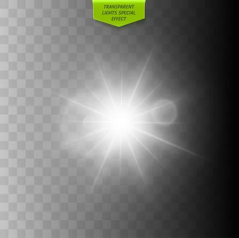 Glowing light effect. Glowing spark Stock Illustration