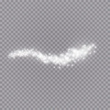 Glowing light effect with many glitter particles isolated on transparent Stock Illustration