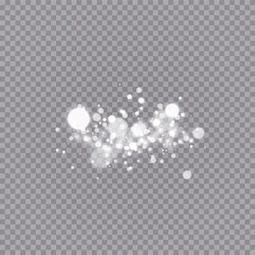 Glowing light effect with many glitter particles isolated on transparent Stock-Illustration
