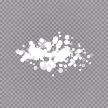 Glowing light effect with many glitter particles isolated on transparent 스톡 일러스트