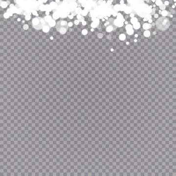 Glowing light effect with many glitter particles isolated on transparent Illustrazione stock