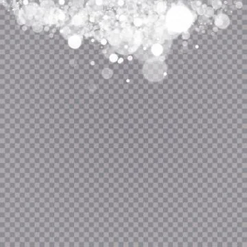 Glowing light effect with many glitter particles isolated on transparent Stock Illustration