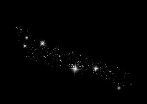 Glowing light effect with many glitter particles isolated on transparent ba.. Stock Illustration