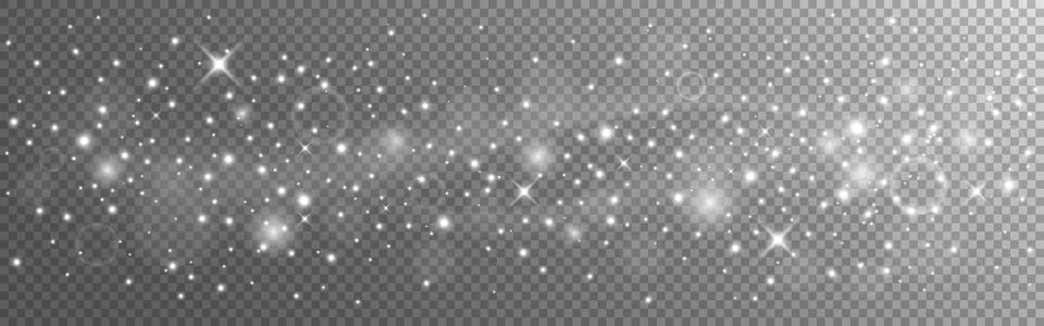 Glowing light effect. Silver sparkling wave. Christmas wide decoration for Stock-Illustration